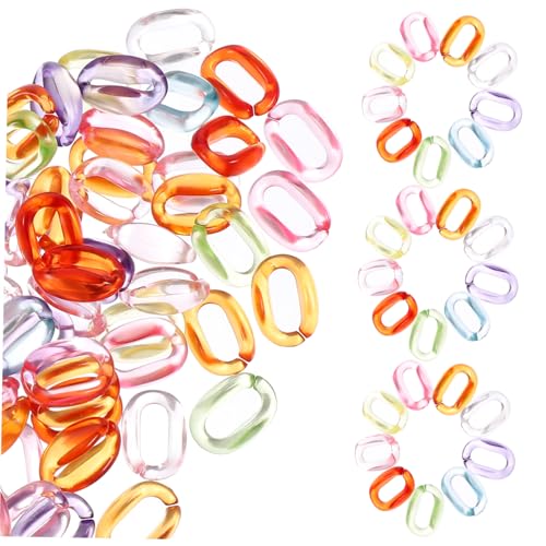 YOSADIER 800 Stück Acryl Verbindungsringe Bunte DIY Link Ringe für Schmuckherstellung Schlüsselband Umhängen Tasche Zubehör YOSADIER 800 Stück Acryl Verbindungsringe Bunte DIY Link Ringe für Schmuckherstellung Schlüsselband Umhängen Tasche Zubehör von YOSADIER