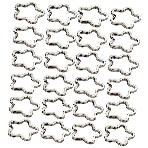 YOSADIER 80Stücke Blumenform Schlüsselringe Split Ringe für DIY Schlüsselanhänger für Hundemarken und Id Tags Praktische Bastelideen für Zuhause von YOSADIER