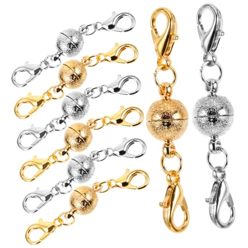 YOSADIER 8Stücke Magnetverschlüsse für DIY Schmuck Runde Form für und Armbänder Einfach zu Handhaben Perfektes für Kreative Bastler von YOSADIER