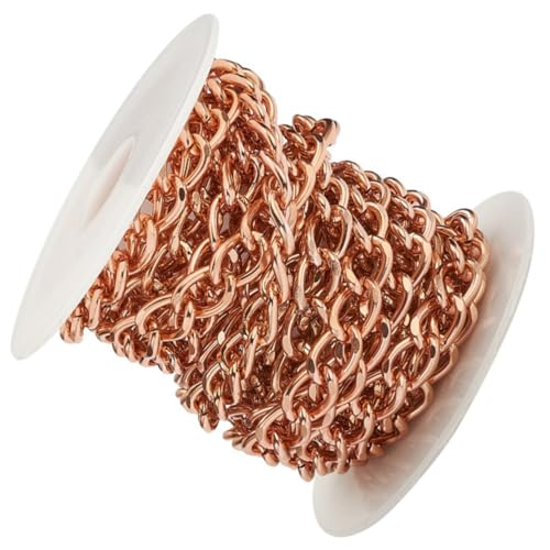 YOSADIER Aluminium Schmuckkette Rosegold DIY Zubehör für Halsketten Armbänder Taschen Dekoration Langlebige Metallkette zum Selbermachen und Basteln YOSADIER Aluminium Schmuckkette Rosegold DIY Zubehör für Halsketten Armbänder Taschen Dekoration Langlebige Metallkette zum Selbermachen und Basteln von YOSADIER