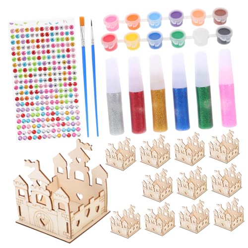 YOSADIER DIY Holz Schloss Bastelset Natürliches Holz Originelles Malspielzeug mit Farben Goldglitzer und Strasssteinen Für Mädchen Basteln Eltern Junge Mädchen aktivität Geschenk YOSADIER DIY Holz Schloss Bastelset Natürliches Holz Originelles Malspielzeug mit Farben Goldglitzer und Strasssteinen Für Mädchen Basteln Eltern Junge Mädchen aktivität Geschenk von YOSADIER