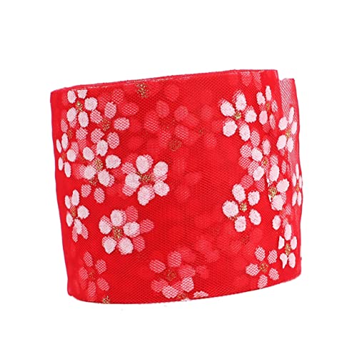 YOSADIER DIY Netzband mit Kleinen Kirschblüten Rotes Dekorationsband für Haarschmuck Kleidung und Bastelarbeiten Yards Leicht und Langlebig YOSADIER DIY Netzband mit Kleinen Kirschblüten Rotes Dekorationsband für Haarschmuck Kleidung und Bastelarbeiten Yards Leicht und Langlebig von YOSADIER