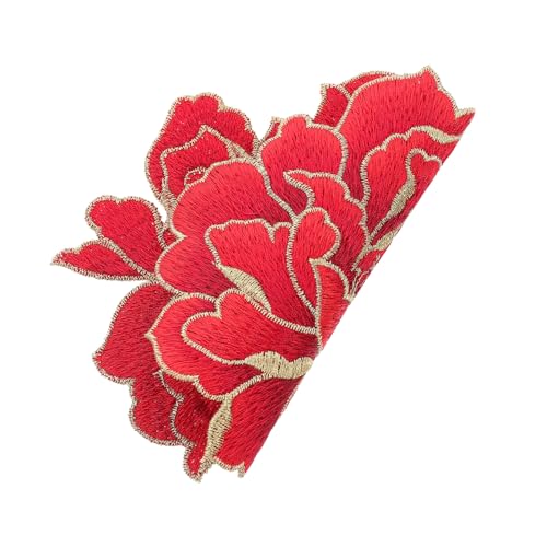 YOSADIER Großer Bestickter Pfingstrosen Patch Applikation zum Aufbügeln und Nähen Vielseitiger Reparaturflicken für Jeans Jacken Taschen und DIY Kleidung ohne Kleber Wasserlösliche YOSADIER Großer Bestickter Pfingstrosen Patch Applikation zum Aufbügeln und Nähen Vielseitiger Reparaturflicken für Jeans Jacken Taschen und DIY Kleidung ohne Kleber Wasserlösliche von YOSADIER