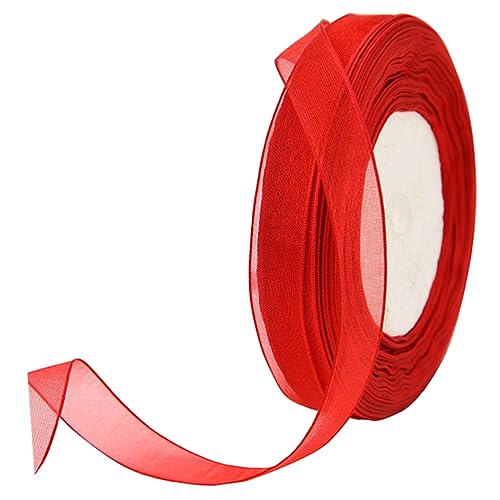 YOSADIER Gürtel aus Schneegaze seidenband ribbon weihnachtsdekoration hochzeitsdeko dekobänder Band zum Verpacken Schleife Satinband zum Einwickeln Hutband Netzband Blumenwickband Nylon rot YOSADIER Gürtel aus Schneegaze seidenband ribbon weihnachtsdekoration hochzeitsdeko dekobänder Band zum Verpacken Schleife Satinband zum Einwickeln Hutband Netzband Blumenwickband Nylon rot von YOSADIER