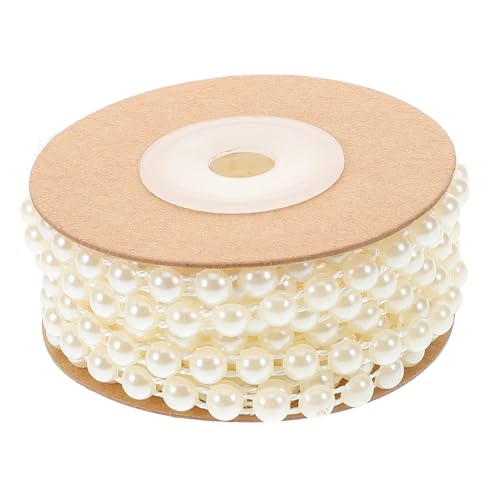 YOSADIER Halbrunde Perlenkette Beige Abs Baumwollfaden Strapazierfähig für Schmuck DIY Basteln Armbänder Halsketten Modeschmuck Zubehör und Dekoration von YOSADIER