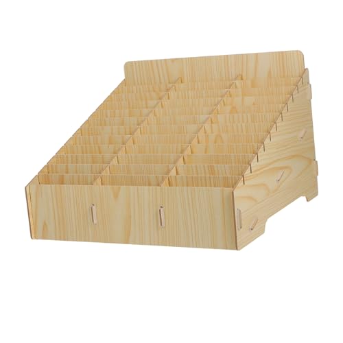 YOSADIER Holz Handy Organizer Box mit Fächern Mobiler Telefonhalter für Büro und Klassenzimmer Leichte und Mehrfachaufbewahrung aus Holz Praktische Sortierbox für Reparaturtechniker von YOSADIER