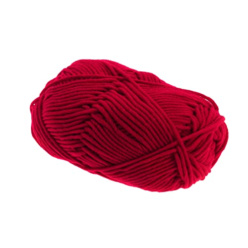 YOSADIER Milch-Baumwoll-Garn Baumwolle Gewicht Handhäkelgarn rote Wolle Garne zum Häkelstricken klobig Herstellung Garn rot Strickgarn Baumwollgarn zum Häkeln Baumwollgarn zum Stricken von YOSADIER