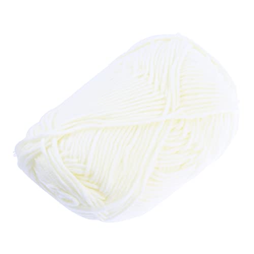 YOSADIER Milch-baumwoll-garn Schal Klobige Wolle Baumwolle Nähen Creme Stoff Stricken Häkeln Strang Pullover Flauschige Wolle Baumwollgarn Weiß Diy Wollgarn Flauschiges Garn Stich Anfänger von YOSADIER
