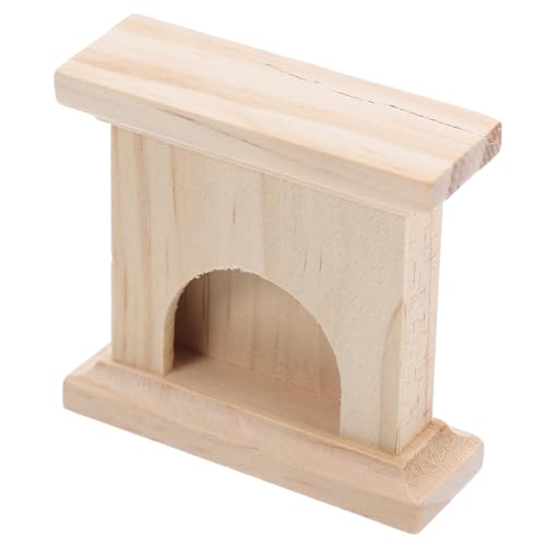 YOSADIER Mini-massivholzkamin Maileg Puppenhausmöbel Miniaturmöbel Miniatur Lagerfeuer Mini-puppenhausmöbel Zubehör Für Puppenhäuser Aus Holz Kamin Im Puppenhaus Kamin Vortäuschen Beige von YOSADIER