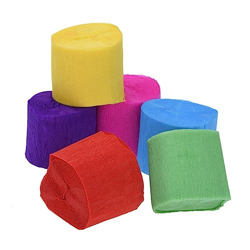 YOSADIER Packung Mit 24 Rollen Farbige Papierrolle Streamer aus Krepppapier Streamer-Papier Party Streamer Krepp-Papier YOSADIER Packung Mit 24 Rollen Farbige Papierrolle Streamer aus Krepppapier Streamer-Papier Party Streamer Krepp-Papier von YOSADIER