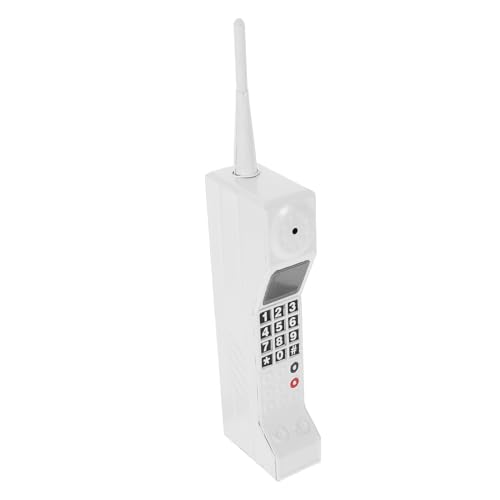 YOSADIER Retro Handyskulptur aus Dekorative Tischornament für Büro und Zuhause Vintage Handy Modell Weiß für Positive Energie und Kreative Fotohintergründe von YOSADIER