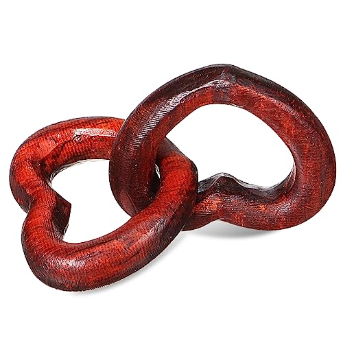YOSADIER Romantisches Holzherz mit Doppelverschluss DIY Zubehör für Armbänder Kreative Bastelideen Einzigartiges für Freundschaft und Liebe Hochwertigem Holz Gefertigt von YOSADIER