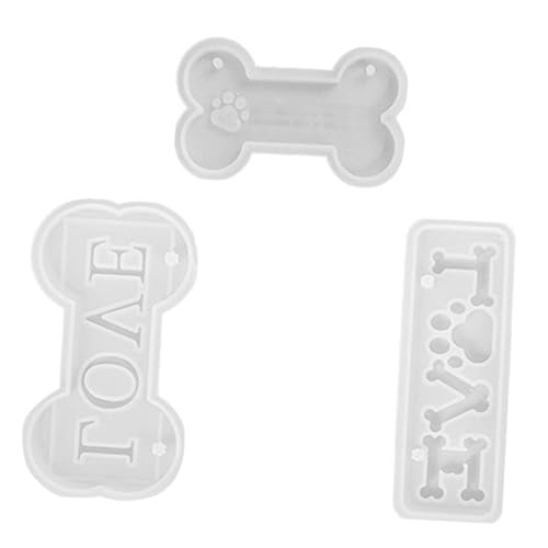 YOSADIER Silikonform Dog Bone Tag Mold für DIY Anhänger Kerzen Schlüsselanhänger Epoxidharz Gießform Buchstaben Silikonform für Handgemachte Dekorationen und Bastelarbeiten von YOSADIER