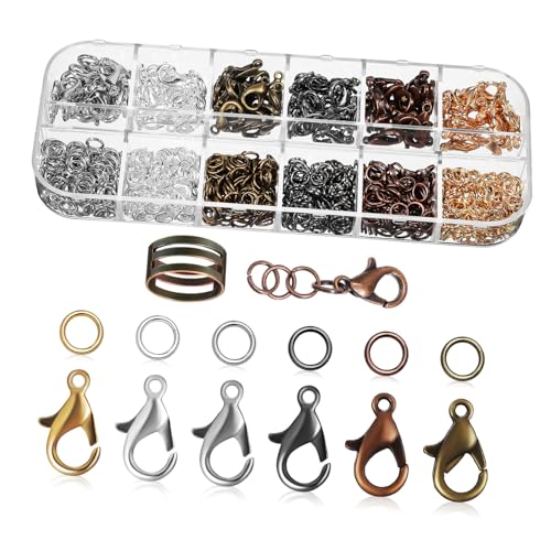 YOSADIER Teiliges Schmuckverschluss aus Kupfer mit Hummerklauen und Sprungringen Vielseitig für Halsketten und Armbänder Hautfreundlich Glänzend Glatt für DIY Schmuckherstellung und YOSADIER Teiliges Schmuckverschluss aus Kupfer mit Hummerklauen und Sprungringen Vielseitig für Halsketten und Armbänder Hautfreundlich Glänzend Glatt für DIY Schmuckherstellung und von YOSADIER