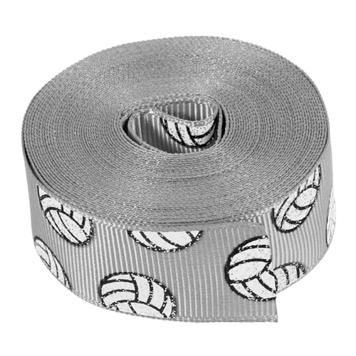YOSADIER Volleyball Druck Ripsband Sportliches Dekoratives Geschenkband zum Basteln Haar Schleifen DIY Handgemacht Polyester von YOSADIER