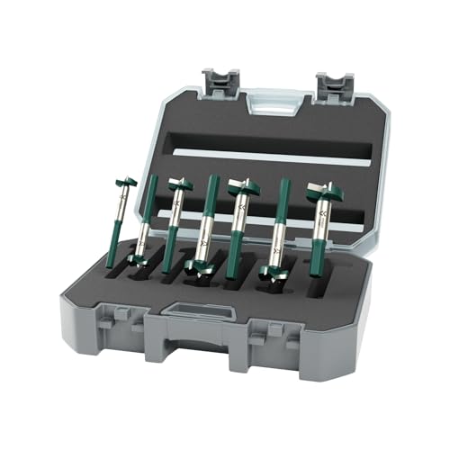 YOSIGHT Forstnerbohrer Set 7-tlg mit Sechskantschaft, 15.9 mm - 31.8 mm Holzbohrer Set, Fräsbohrer Holz, Holzbohrwerkzeuge für Holz, Forsterbohrerset, Hartholz und MDF YOSIGHT Forstnerbohrer Set 7-tlg mit Sechskantschaft, 15.9 mm - 31.8 mm Holzbohrer Set, Fräsbohrer Holz, Holzbohrwerkzeuge für Holz, Forsterbohrerset, Hartholz und MDF von YOSIGHT