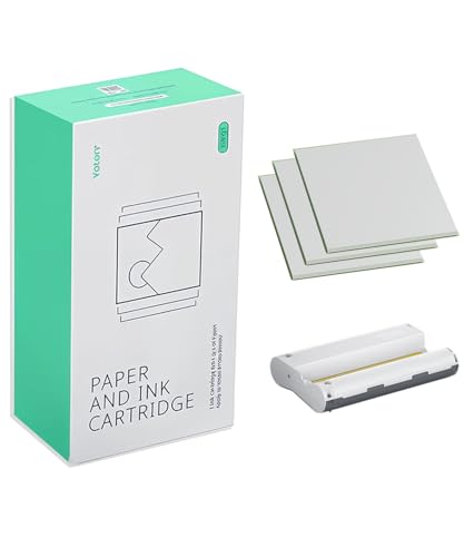 YOTON Fotopapier glänzend 6,7"x3,9" Vivid Color Bilderpapier 54 Stück und 1 Tintenpatrone von YOTON