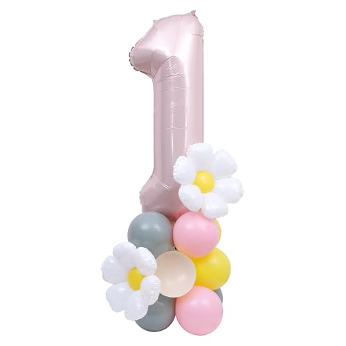 Daisy 1st Birthday Balloon Tower DIY Kit - Groovy Flower First Birthday Balloon Decorations, Pink Number Foil Balloon, Boho Daisy Flower Balloon Stack, Girl Theme One Year Birthday Balloon Centerpiece Daisy 1st Birthday Balloon Tower DIY Kit - Groovy Flower First Birthday Balloon Decorations, Pink Number Foil Balloon, Boho Daisy Flower Balloon Stack, Girl Theme One Year Birthday Balloon Centerpiece von YOUAME