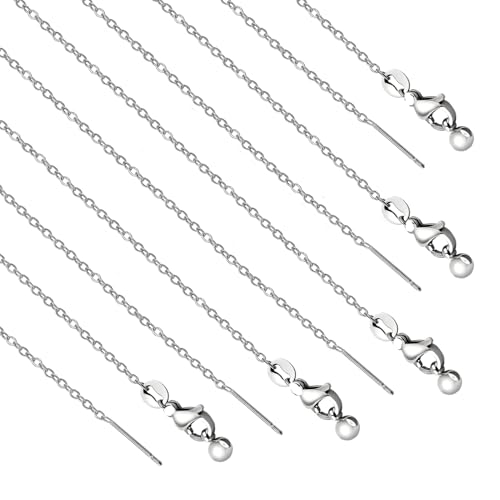 YOUBEIYEE 10 verstellbare Halskettenketten aus Edelstahl für Schmuckherstellung mit Silikon-Gleitperle YOUBEIYEE 10 verstellbare Halskettenketten aus Edelstahl für Schmuckherstellung mit Silikon-Gleitperle von YOUBEIYEE