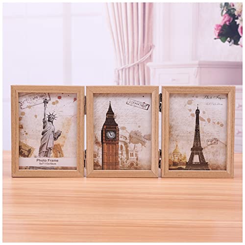 YOUCAI Bilderrahmen 2 Fotos/3 Bilderaus Mdf Holz mit Glasscheibe Mehrfach Collage Holz Fotorahmen Klappbarer Bilderrahmen Shabby Deko Family Geschenk,8.9x12.7cm,Natürlich-3 YOUCAI Bilderrahmen 2 Fotos/3 Bilderaus Mdf Holz mit Glasscheibe Mehrfach Collage Holz Fotorahmen Klappbarer Bilderrahmen Shabby Deko Family Geschenk,8.9x12.7cm,Natürlich-3 von YOUCAI