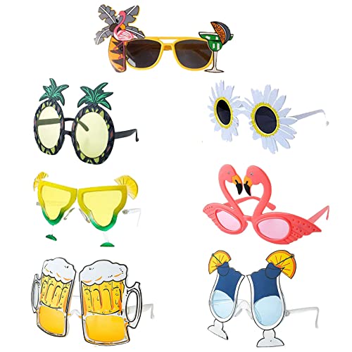 YOUDALIS 7 Paar Party Sonnenbrille,Hawaiian Tropical Party Brille Set,Neuheit Brillen für Foto-Requisiten Beach Kostüm Dekoration Themenorientierte Sommer Verkleiden YOUDALIS 7 Paar Party Sonnenbrille,Hawaiian Tropical Party Brille Set,Neuheit Brillen für Foto-Requisiten Beach Kostüm Dekoration Themenorientierte Sommer Verkleiden von YOUDALIS