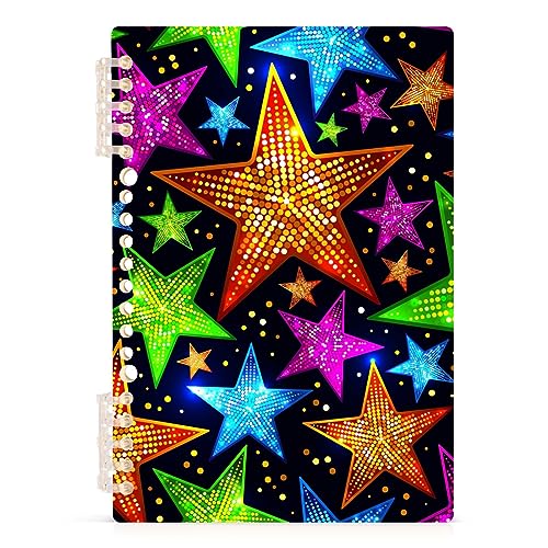 YOUJUNER Notizblock Buntes Sternenmuster Spiralblock Notizbuch Notebook Journal, A5, 60 Blatt, 120 Seiten, 80 g Papier YOUJUNER Notizblock Buntes Sternenmuster Spiralblock Notizbuch Notebook Journal, A5, 60 Blatt, 120 Seiten, 80 g Papier von YOUJUNER