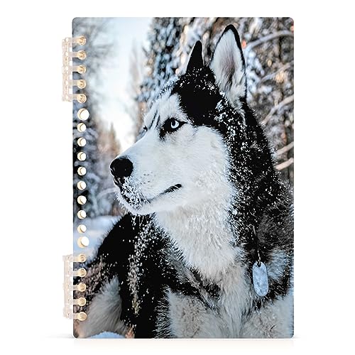 YOUJUNER Notizblock Husky-Hundedekor Spiralblock Notizbuch Notebook Journal, A5, 60 Blatt, 120 Seiten, 80 g Papier YOUJUNER Notizblock Husky-Hundedekor Spiralblock Notizbuch Notebook Journal, A5, 60 Blatt, 120 Seiten, 80 g Papier von YOUJUNER