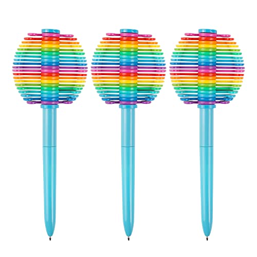 YOUKAI Fidget Pen Dekompressions-Kugelschreiber für den Schreibtisch, Geschenk für Kinder, Studenten, Regenbogenfarben, 3 Stück YOUKAI Fidget Pen Dekompressions-Kugelschreiber für den Schreibtisch, Geschenk für Kinder, Studenten, Regenbogenfarben, 3 Stück von YOUKAI