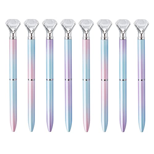 YOUKAI Kristalldiamant-Stift, Bling, einziehbarer Kugelschreiber, blaue Tinte, für Bürobedarf, Hochzeitsgeschenk, 8 Stück YOUKAI Kristalldiamant-Stift, Bling, einziehbarer Kugelschreiber, blaue Tinte, für Bürobedarf, Hochzeitsgeschenk, 8 Stück von YOUKAI