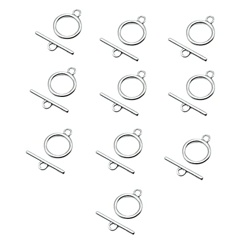 YOUKOLO 10 Set Knebelverschlüsse und Verschlüsse OT-Endverschlüsse Verbinder für die Herstellung von Armbändern, Halsketten, Schmuckkomponenten von YOUKOLO