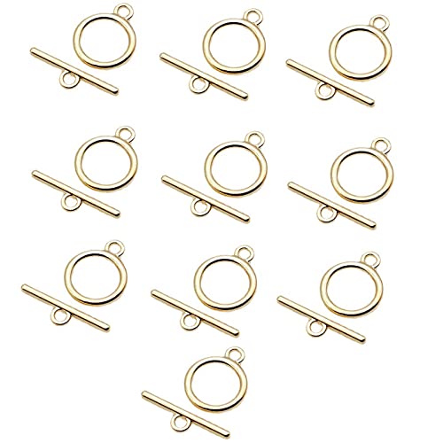 YOUKOLO 10 Set Knebelverschlüsse und Verschlüsse OT-Endverschlüsse Verbinder für die Herstellung von Armbändern, Halsketten, Schmuckkomponenten von YOUKOLO