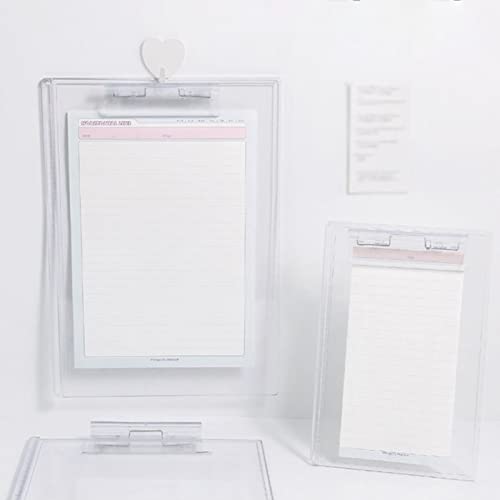 YOUNAFEN Klemmbrett A4, A5, robustes Acryl-Klemmbrett, transparentes Klemmbrett mit flachem Profil-Clip für Büro, Arbeit, Arbeit von YOUNAFEN