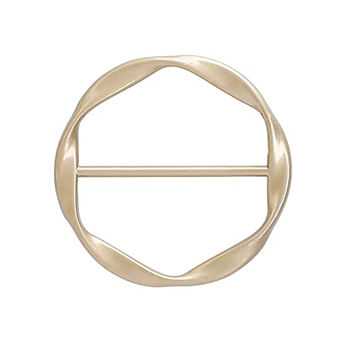 YOUNAFEN Seidenschal Ring Clip T-Shirt Krawattenklammern für Frauen Schals Verschluss Taille Schnalle Mode Metallring für Hemden Kleidung Dekor Gold von YOUNAFEN