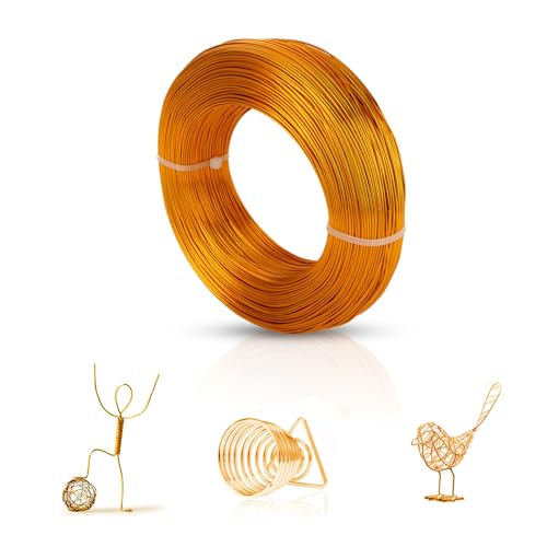 1 Rolle Basteldraht 1 mm x 230m Aluminiumdraht 1 mm Schmuckdraht Gold Draht zum Basteln Strickschlauch mit Draht Rostfrei Basteldraht für Schmuckherstellung, Bastelarbeiten, DIY, Modellbau, Armaturen 1 Rolle Basteldraht 1 mm x 230m Aluminiumdraht 1 mm Schmuckdraht Gold Draht zum Basteln Strickschlauch mit Draht Rostfrei Basteldraht für Schmuckherstellung, Bastelarbeiten, DIY, Modellbau, Armaturen von YOUNTHYE