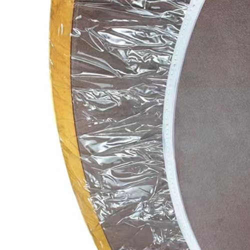 Plastiktischdecke Durchsichtige Tischdecke, Wasserdicht Abwaschbar TPU Rund Durchsichtige Tischdecke, 152cm Plastik Transparent Tischdecke Gartentischdecke Das Randgummiband-Design Tischdecke von YOUNTHYE