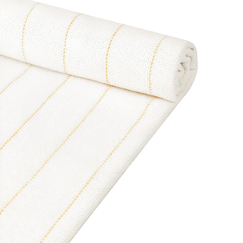 YOUNTHYE Leinenstoff Meterware Punch Needle Stoff, 150cm×200cm Primäres Mönchstoff Mit Markierten Linien, Primäres Tufting Tuch Mönchstoff Punch Needle Für Tufting Gun Handgefertigte Stickereien von YOUNTHYE