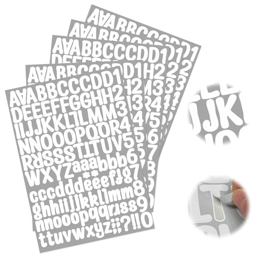 YOURKAY 5 Blatt Selbstklebende Vinyl Buchstaben Zahlen Kit,Sticker Buchstaben,Vinyl Alphabet Aufkleber, Selbstklebend Nummern Buchstaben Aufkleber Hausnummer Aufkleber,für DIY Scrapbooking YOURKAY 5 Blatt Selbstklebende Vinyl Buchstaben Zahlen Kit,Sticker Buchstaben,Vinyl Alphabet Aufkleber, Selbstklebend Nummern Buchstaben Aufkleber Hausnummer Aufkleber,für DIY Scrapbooking von YOURKAY