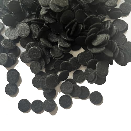 1 cm, 1000 Stück, runder Filz-Patch, Vliesstoff, zum Aufnähen, DIY-Reparaturflicken für Kleidung, Handwerk, strapazierfähige Stoffkreise (schwarz) von YOURNAME