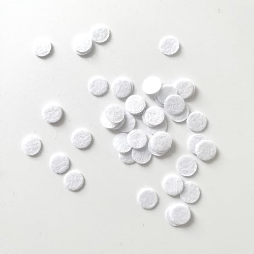 1 cm, 1000 Stück, runder Filz-Patch, Vliesstoff, zum Aufnähen, DIY-Reparaturflicken für Kleidung, Handwerk, strapazierfähige Stoffkreise (weiß) von YOURNAME
