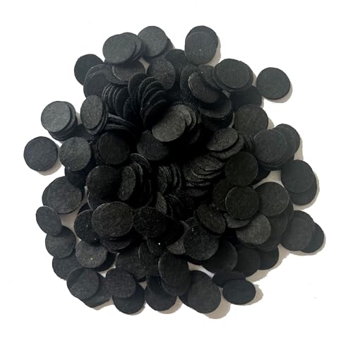 3 cm, 300 Stück, runder Filz-Patch, Vliesstoff, zum Aufnähen, DIY-Reparaturflicken für Kleidung, Handwerk, strapazierfähige Stoffkreise (schwarz) von YOURNAME