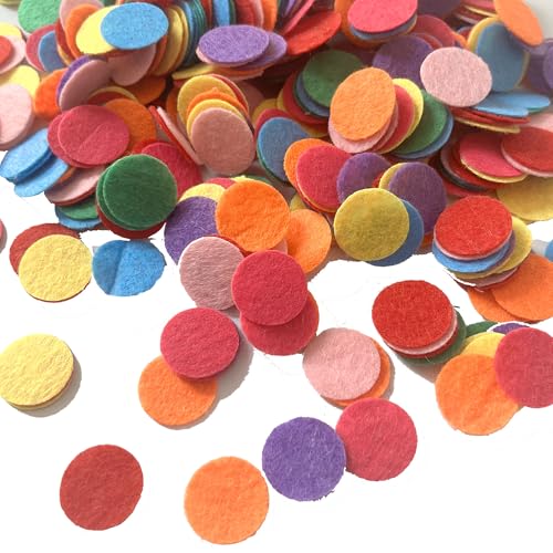 3 cm, 300 Stück, runder Filz-Patch, Vliesstoff, zum Aufnähen, DIY-Reparaturflicken für Kleidung, Handwerk, strapazierfähige Stoffkreise (verschiedene Farben) von YOURNAME
