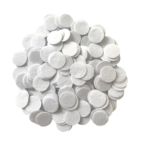 3 cm, 300 Stück, runder Filz-Patch, Vliesstoff, zum Aufnähen, DIY-Reparaturflicken für Kleidung, Handwerk, strapazierfähige Stoffkreise (weiß) von YOURNAME