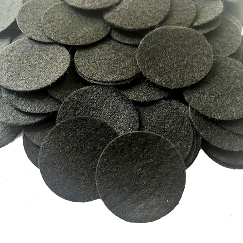 4 cm, 100 Stück, runder Filz-Patch, Vliesstoff, zum Aufnähen, DIY-Reparaturflicken für Kleidung, Handwerk, strapazierfähige Stoffkreise (schwarz) von YOURNAME