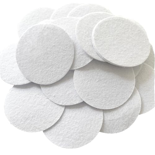 5 cm, 100 Stück, runder Filz-Patch, Vliesstoff, zum Aufnähen, DIY-Reparaturflicken für Kleidung, Handwerk, strapazierfähige Stoffkreise (weiß) von YOURNAME