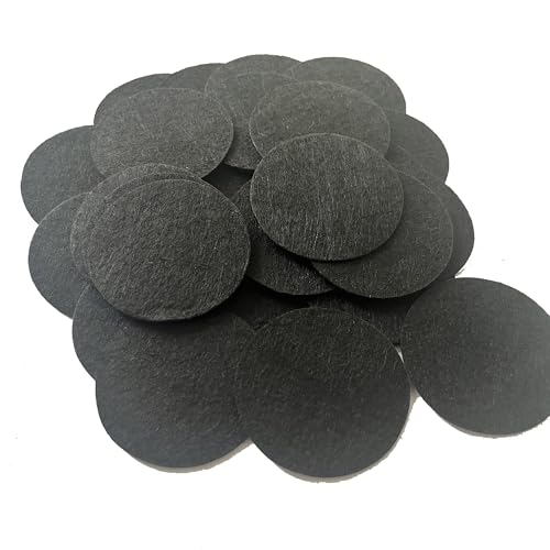 Filz-Patch, rund, zum Aufnähen, Reparaturflicken für Kleidung, Basteln, 5 cm, 100 Stück (schwarz) von YOURNAME