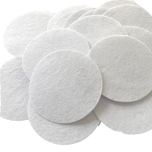 Filz-Patch, rund, zum Aufnähen, für Kleidung, Basteln, 7 cm, 50 Stück (weiß) von YOURNAME