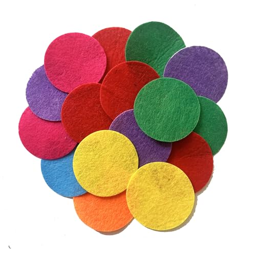 Filz-Patch, rund, zum Aufnähen, für Kleidung, Handwerk, strapazierfähige Stoffkreise, verschiedene Farben, 5 cm, 100 Stück Filz-Patch, rund, zum Aufnähen, für Kleidung, Handwerk, strapazierfähige Stoffkreise, verschiedene Farben, 5 cm, 100 Stück von YOURNAME