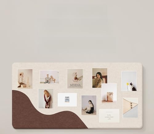 Faltbare Filz-Pinnwand, Korktafeln mit Pinnnadeln und Haftnotizen, dekorative Filz-Pinnwand für Wände, dekoratives Display, selbstklebende Paneele, Beige / Kaffee Faltbare Filz-Pinnwand, Korktafeln mit Pinnnadeln und Haftnotizen, dekorative Filz-Pinnwand für Wände, dekoratives Display, selbstklebende Paneele, Beige / Kaffee von YOUROU