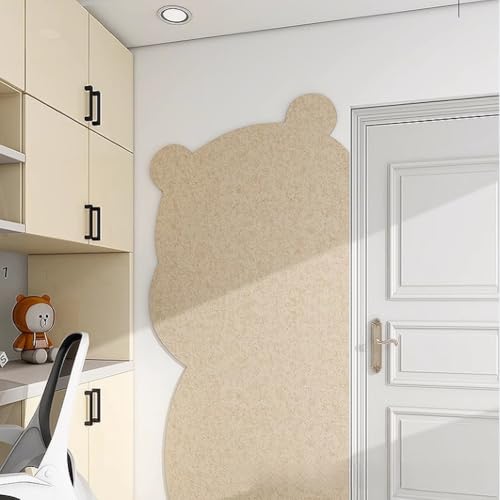 Filz-Kork-Tafel, Filz, Memo-Pinnwand für Wände, faltbare Bildtafeln, selbstklebende Sichttafeln mit Pinnnadel, Notizblöcke für DIY-Notizen (Beige) von YOUROU