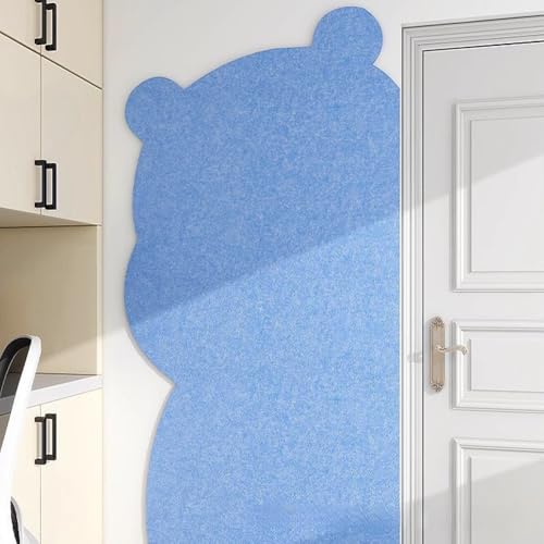 Filz-Kork-Tafel, Filz, Memo-Pinnwand für Wände, faltbare Bildtafeln, selbstklebende Sichttafeln mit Pinnnadel, Notizblöcke für DIY-Notizen (blau) von YOUROU